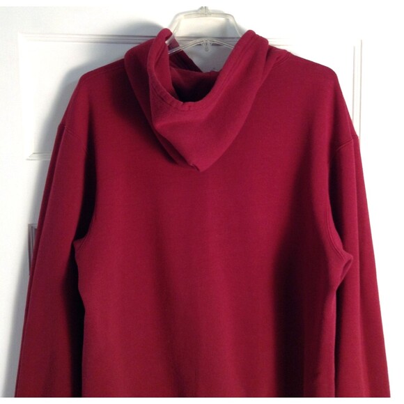 Vintage Indiana Hoosiers Hoodie Sweatshirt Men L Crimson NCAA Sports Warm 90s - Picture 7 of 11